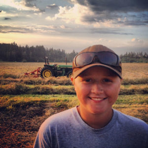 Clay Hickle, hay farming as a kid